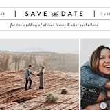 "Cinematic" - Save the Dates in Dove by Jessica Ogden - Detail