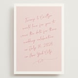 "Ink scribble" - Save the Dates in Rosebud by Adelyn T. - Front