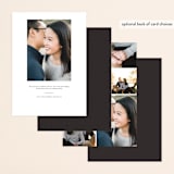 "Classic Curves" - Save the Dates in Ivory by Ellis - Back of Card Options