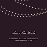 "Midnight Vineyard" - Save the Dates in Eggplant by Design Lotus - Detail