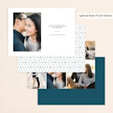 "Simply Monogrammed" - Save the Dates in Navy by Ana Sharpe - Back of Card Options