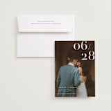 "Our Big Date" - Save the Dates in Pearl by Shannon Chen of Four Wet Feet Studio - Save the Date with Envelope