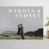 "Minimalism" - Save the Dates in Ivory by Shannon Chen of Four Wet Feet Studio - Front