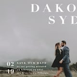 "Minimalism" - Save the Dates in Ivory by Shannon Chen of Four Wet Feet Studio - Detail