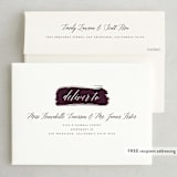 "Plum Paint" - Save the Dates in Plum by Kelly Nasuta - FREE Recipient Addressing