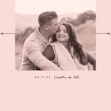 "Monochromatic" - Save the Dates in Blush by Emily Sabol Goss - Detail