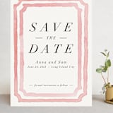 "Watercolor Frame" - Save the Dates in Coral by Laura Condouris - Front