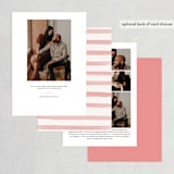 "Watercolor Frame" - Save the Dates in Coral by Laura Condouris - Back of Card Options