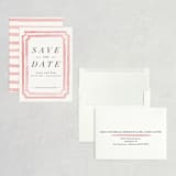 "Watercolor Frame" - Save the Dates in Coral by Laura Condouris - Assembled