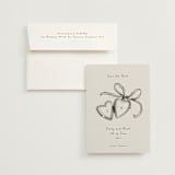 "Heart Shaped Locket" - Save the Dates in Ink Wash by Ani Somi - Save the Date with Envelope