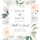 "Grande Botanique" - Save the Dates in Mist by Bonjour Paper - Detail
