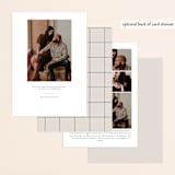 "Bold Beauty" - Save the Dates in Fog by Nazia Hyder - Back of Card Options
