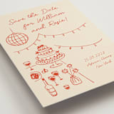 "Party On!" - Save the Dates in Sangria Spark by Zove Ahhh - Detail