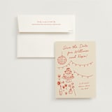 "Party On!" - Save the Dates in Sangria Spark by Zove Ahhh - Save the Date with Envelope