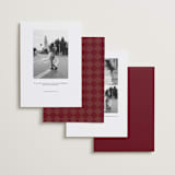 "Center Cut" - Save the Dates in Burgundy by Ani Somi - Back of Card Options