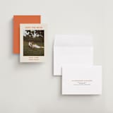 "Modern Outline" - Save the Dates in Hibiscus by Stephanie Heinrich Godbout - Assembled