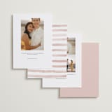 "First Love" - Save the Dates in Blush by Pixel and Hank - Back of Card Options