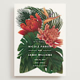 "Tropical Bouquet" - Save the Dates in Basil by Elly - Front