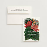 "Tropical Bouquet" - Save the Dates in Basil by Elly - Save the Date with Envelope