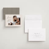 "Scripted Names" - Save the Dates in Cream by Brandy Folse - Assembled
