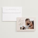 "Scripted Names" - Save the Dates in Cream by Brandy Folse - Save the Date with Envelope