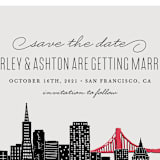"Big City - San Francisco" - Save the Dates in Light Taupe by Hooray Creative - Detail