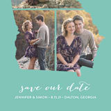 "Georgia Love Location" - Save the Dates in Aqua by Heather Buchma - Detail