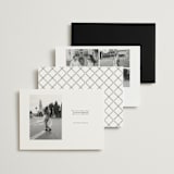 "Hepburn" - Save the Dates in Tuxedo by Megan Davis - Back of Card Options