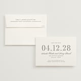 "Hepburn" - Save the Dates in Tuxedo by Megan Davis - Save the Date with Envelope