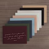 "Effortless" - Save the Dates in Buttercream by Jessica Williams - Colored Envelopes Available