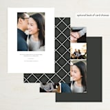 "Stacked Names" - Save the Dates in Snow by Megan Cash - Back of Card Options