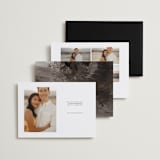 "From us" - Save the Dates in Tuxedo by Kate Ahn - Back of Card Options