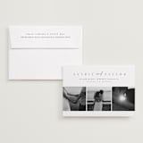 "From us" - Save the Dates in Tuxedo by Kate Ahn - Save the Date with Envelope