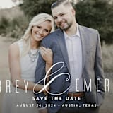 "Resplendent" - Save the Dates in White by Jessica Williams - Detail