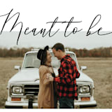 "we are meant to be" - Save the Dates in Noir by Leah Ragain - Detail