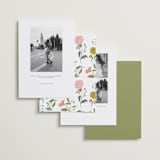 "botanical cameo" - Save the Dates in Swan by Lori Wemple - Back of Card Options