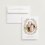 "botanical cameo" - Save the Dates in Swan by Lori Wemple - Save the Date with Envelope
