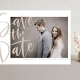 "Simple Love" - Save the Dates in Tan by Alicia Schultz - Front