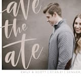 "Simple Love" - Save the Dates in Tan by Alicia Schultz - Detail