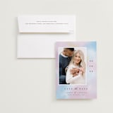"Rainbow Haze" - Save the Dates in Lavender by Katie Zimpel - Save the Date with Envelope
