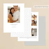 "Bottom Line" - Save the Dates in Vanilla by Jennifer Wick - Back of Card Options