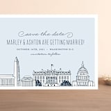 "Big City - Washington DC" - Save the Dates in Pale Blue by Hooray Creative - Front