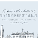 "Big City - Washington DC" - Save the Dates in Pale Blue by Hooray Creative - Detail