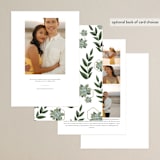 "Succulent Surround" - Save the Dates in Powder by Susan Moyal - Back of Card Options