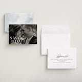 "Swoop" - Save the Dates in Pearl by Everett Paper Goods - Assembled