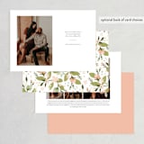 "Floral Ampersand" - Save the Dates in Rosebud by Jennifer Wick - Back of Card Options