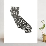 "State Stamp - California" - Save the Dates in Smoke by Erin Hodges - Front