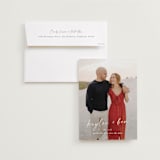 "Lovely" - Save the Dates in Snow by Sarah Curry - Save the Date with Envelope