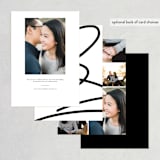 "Modern Names" - Save the Dates in Jet Black by Maria Hilas-Louie - Back of Card Options