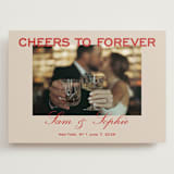 "Bold Cheers" - Save the Dates in Tomato by Sydney Kay - Front